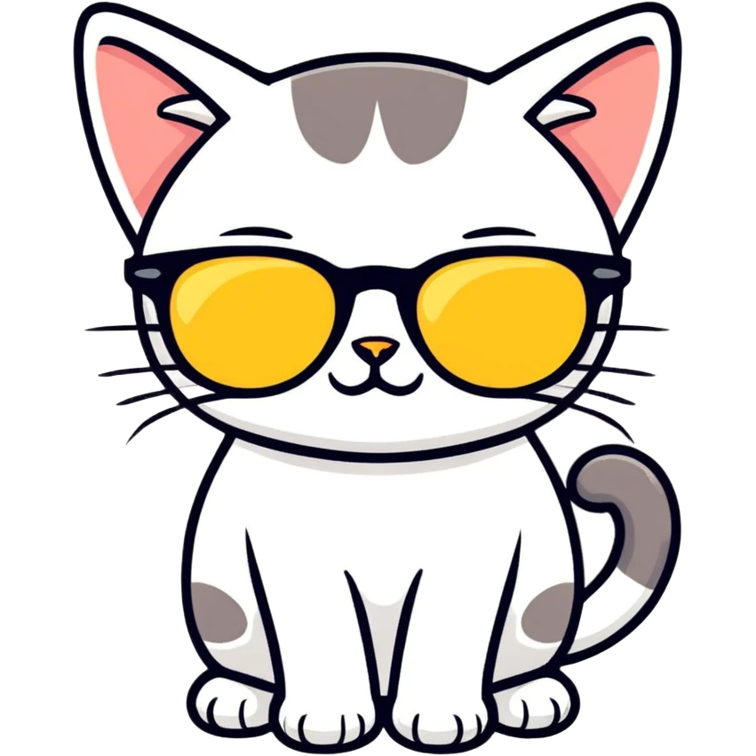 Cat with sunglasses emoji