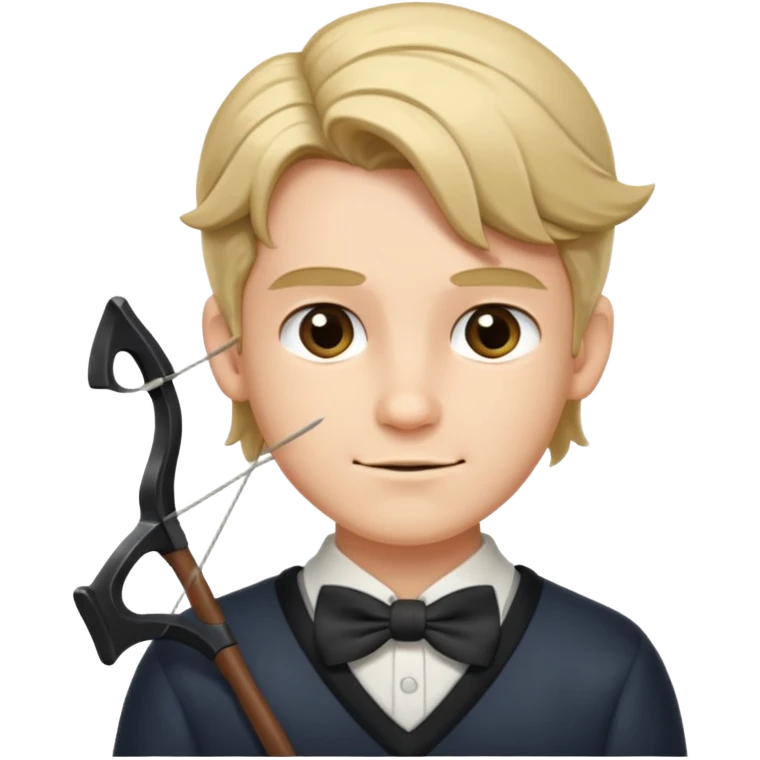 Emoji with bow tucking hair behind his ear with smirk emoji