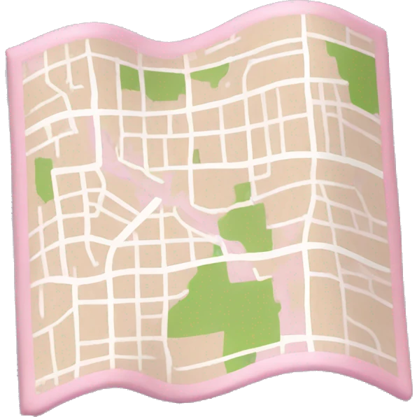 Light pink map  emoji