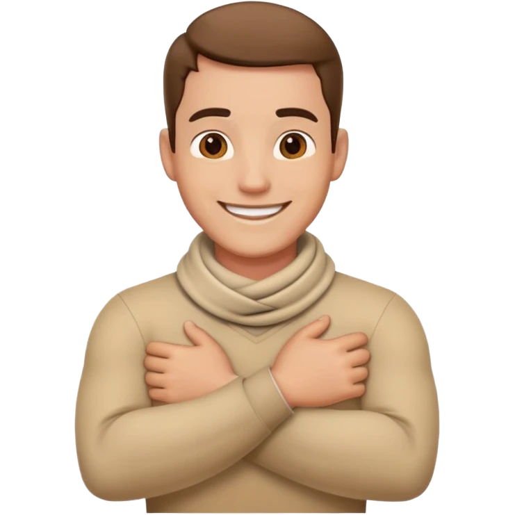 Arms around neck man emoji
