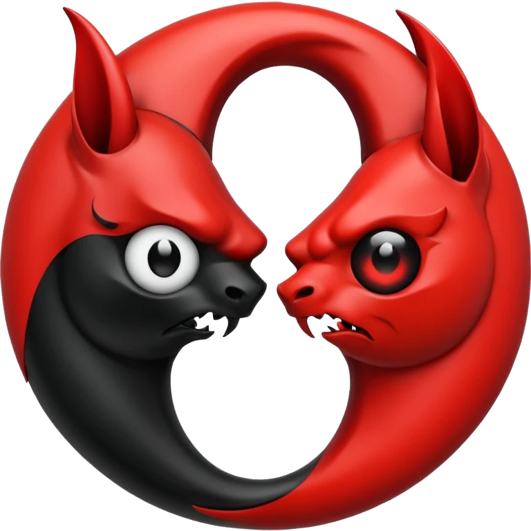 Yin Yang with Devil Combination emoji