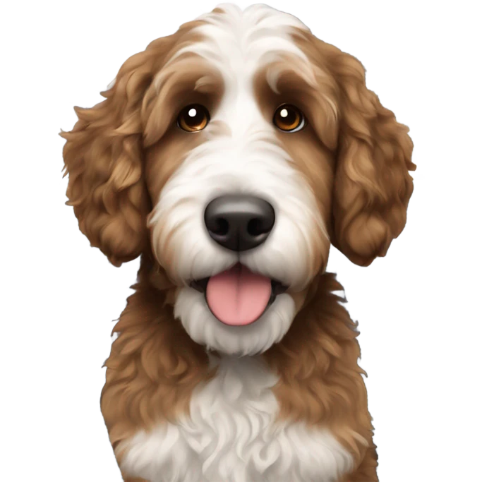Bernedoodle in airplane emoji