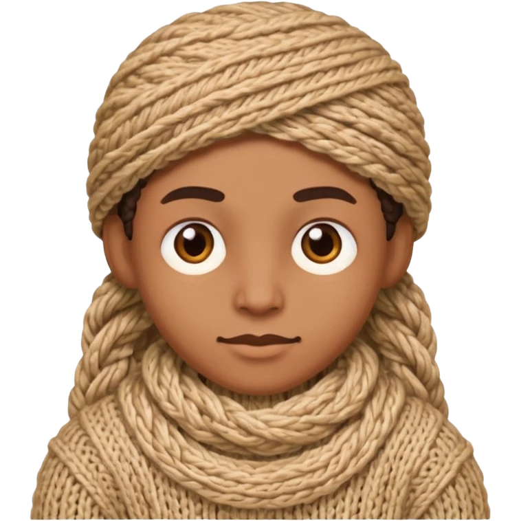 Knitted  face emoji