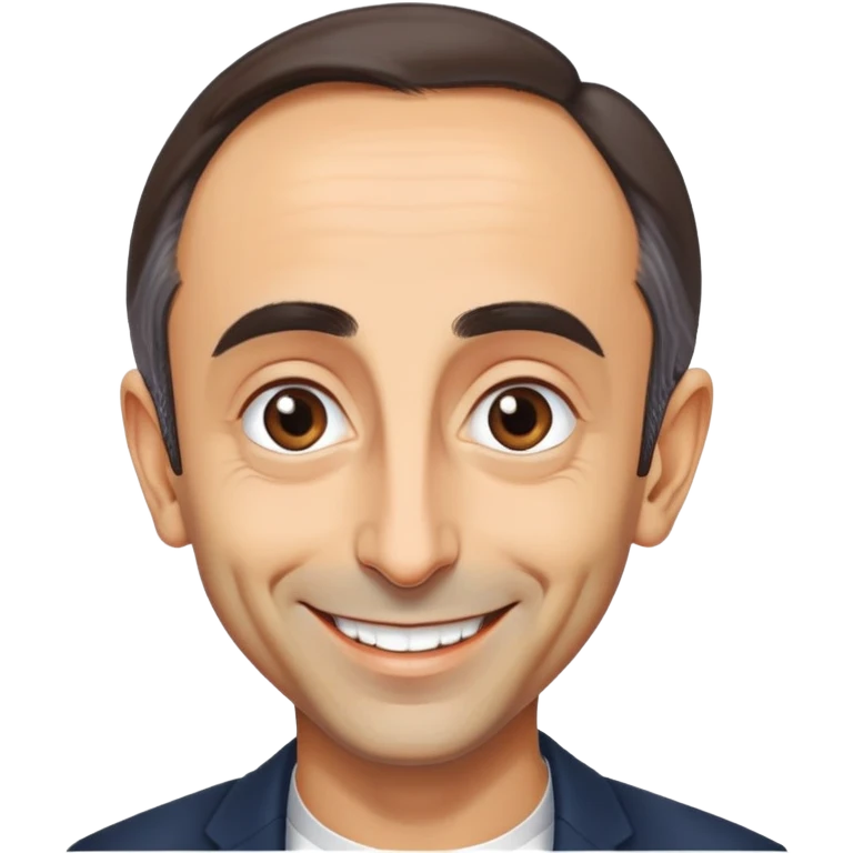 portrait of Eric Zemmour, smiling emoji