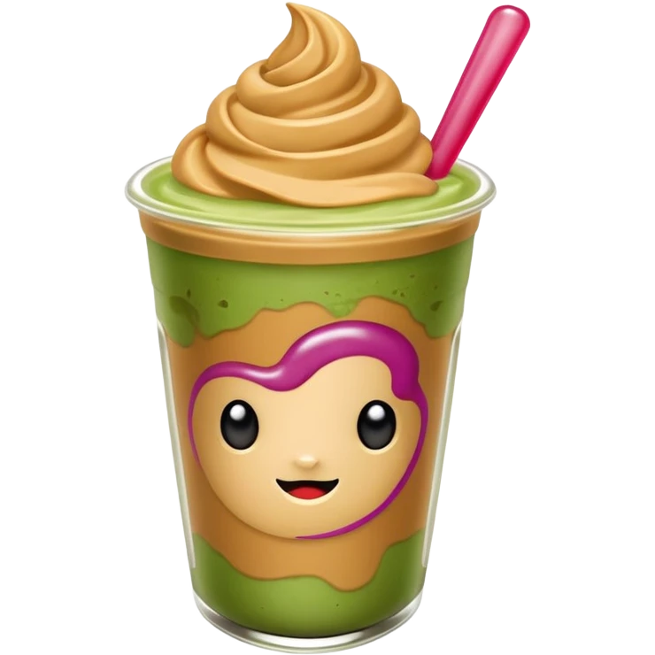 Peanut butter jelly matcha boba emoji