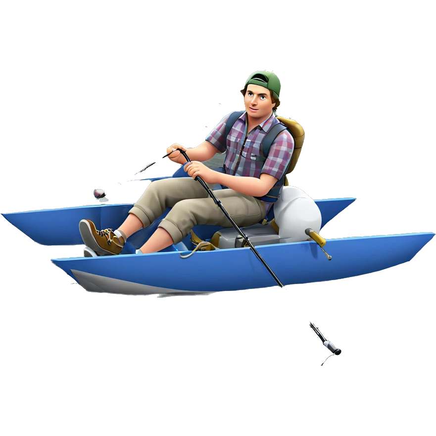 boy fishing with rod emoji