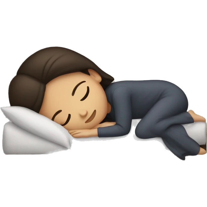 Brunette girl sleeping emoji