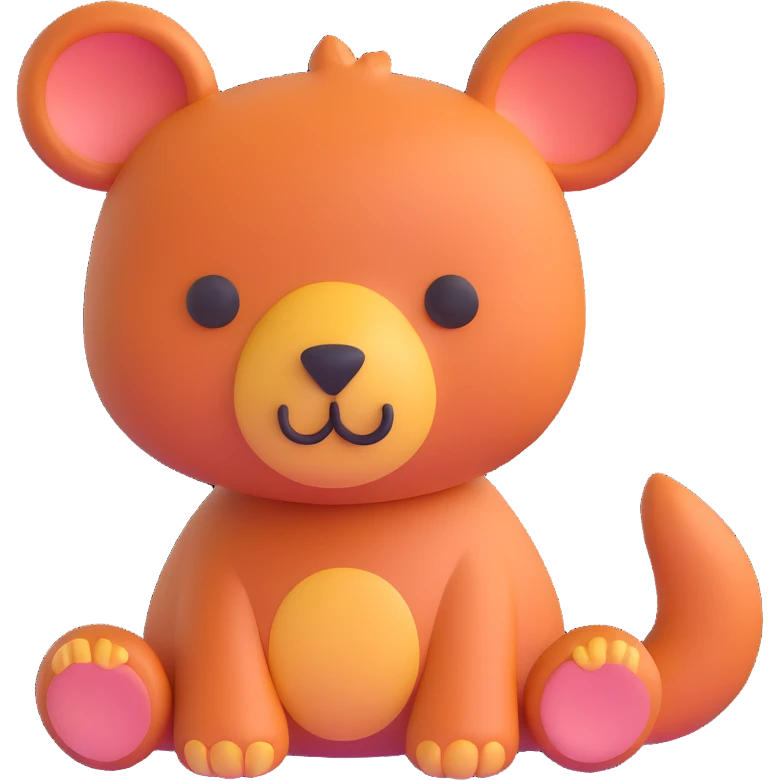 cute animal made of modeling clay emoji