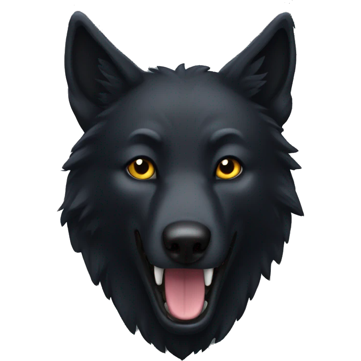 Black wolf  emoji