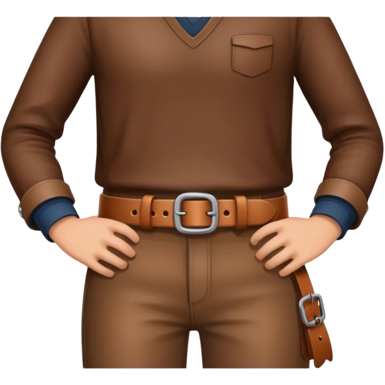 Belt in a boy hand emoji