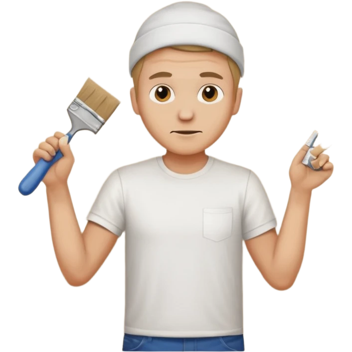a man painting a wall   emoji