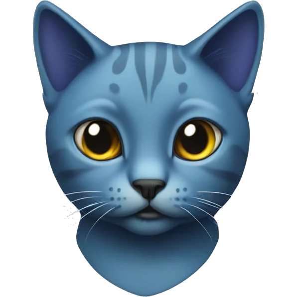 cat blue emoji