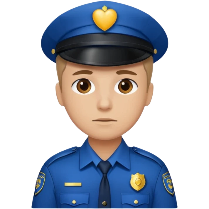 Policia con el corazón roto emoji