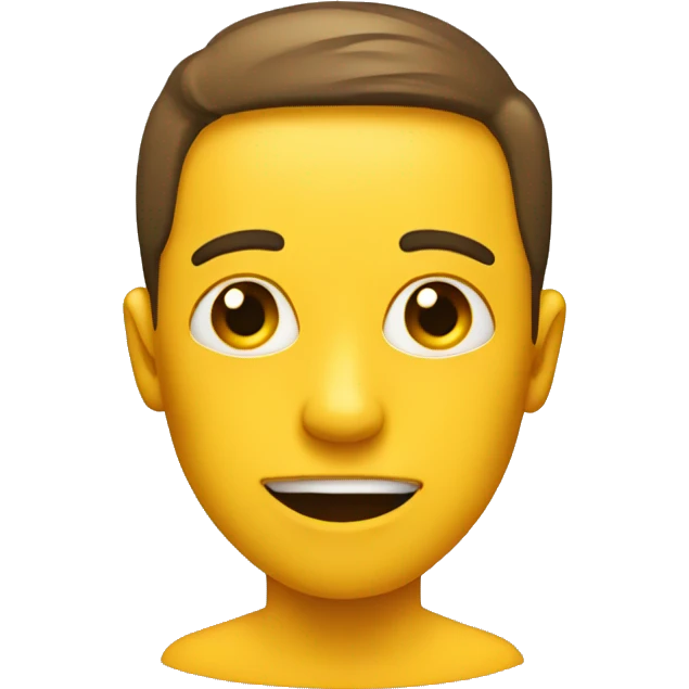 Base yellow emoji with side eye and small mouth to the same side emoji