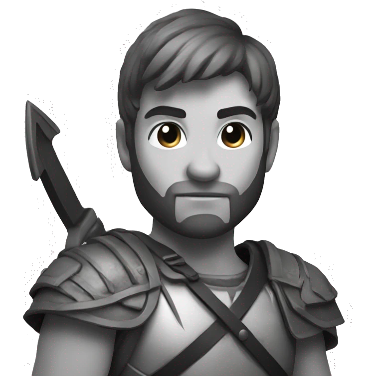 brave browser in black and white emoji