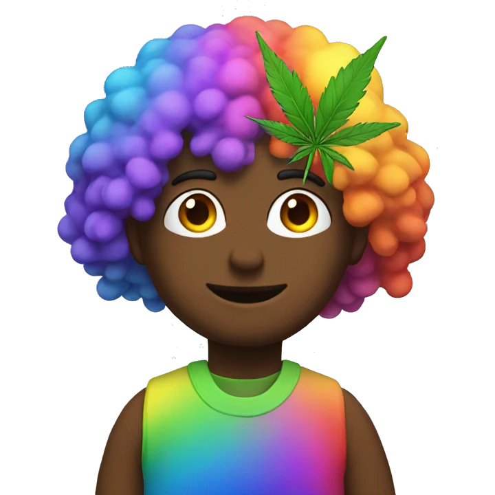 rainbow weed emoji