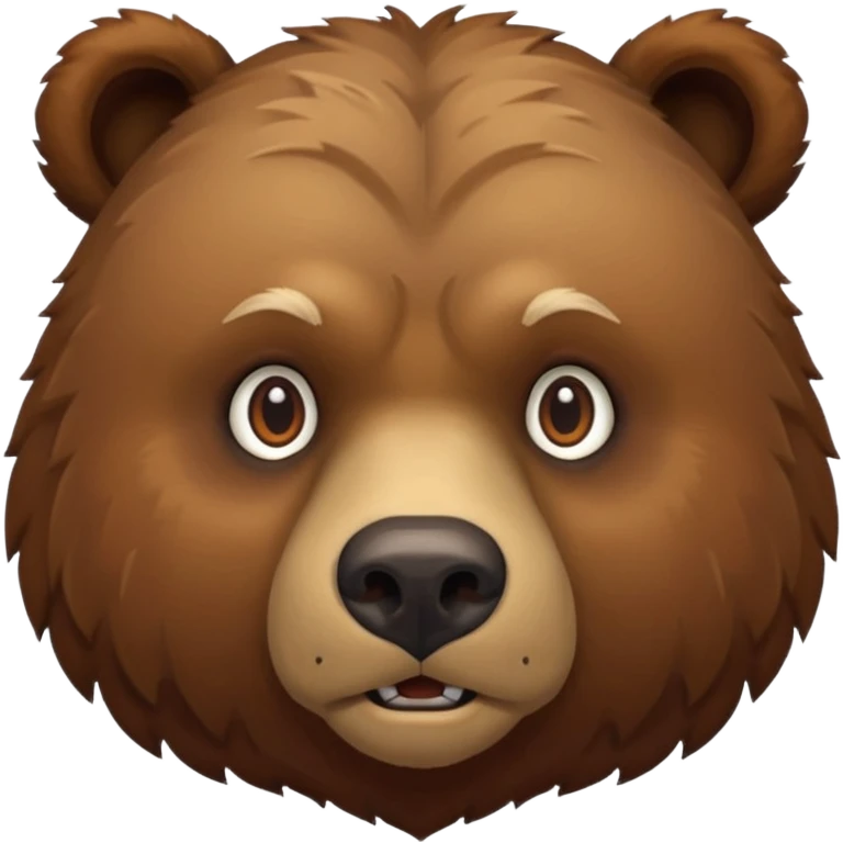 grizzly bear face emoji