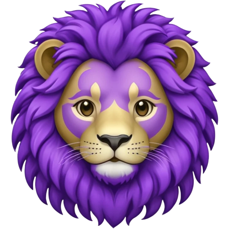 glitter purple and cian lion emoji
