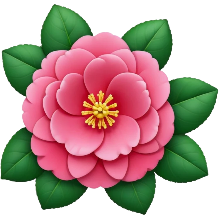 Camellia flower, in Twitter/X and Disord style of emoji. emoji
