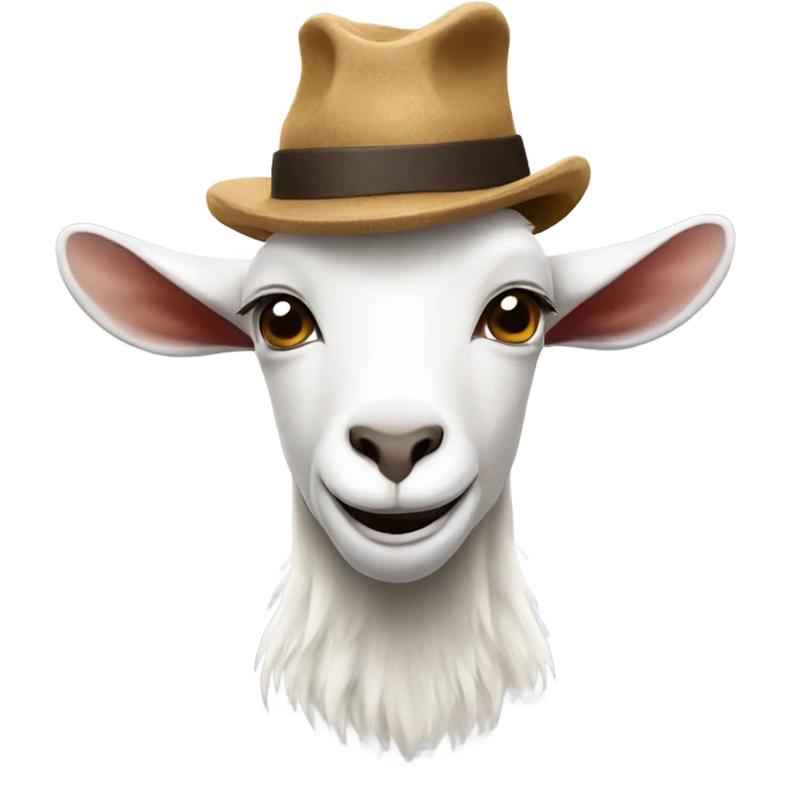 Goat with a hat emoji