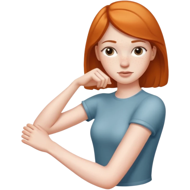 bent white girl arm emoji