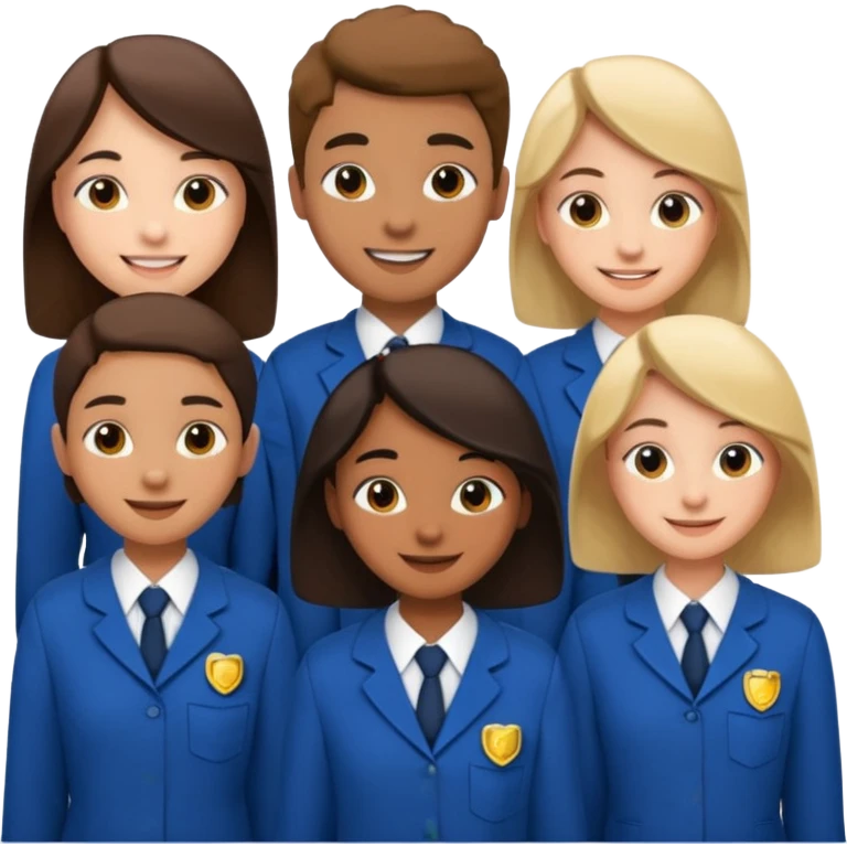 students in school uniforms emoji