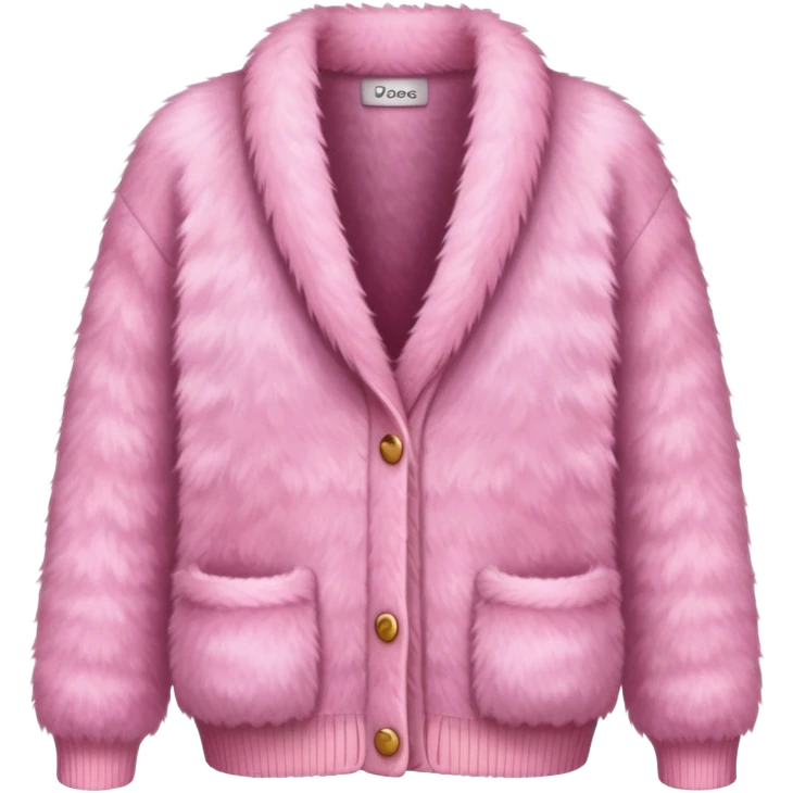 A pink furry cardigan  emoji