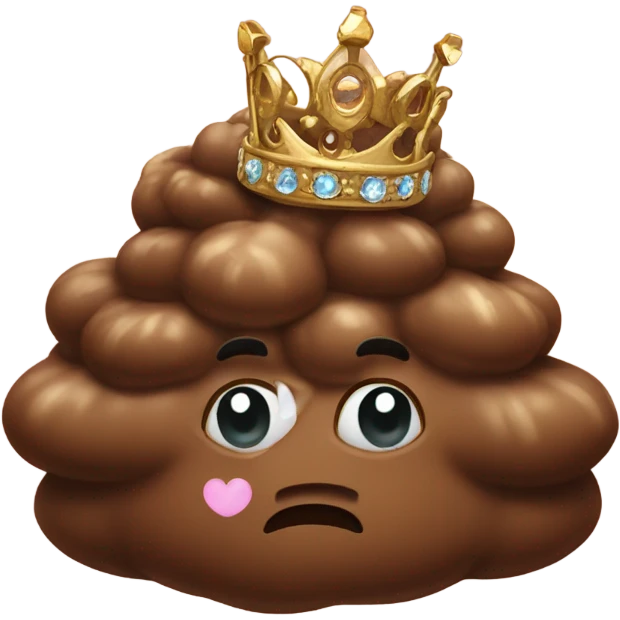 Poo wearing a tiara emoji