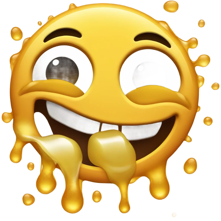Smiling emoji while vomiting honey  emoji