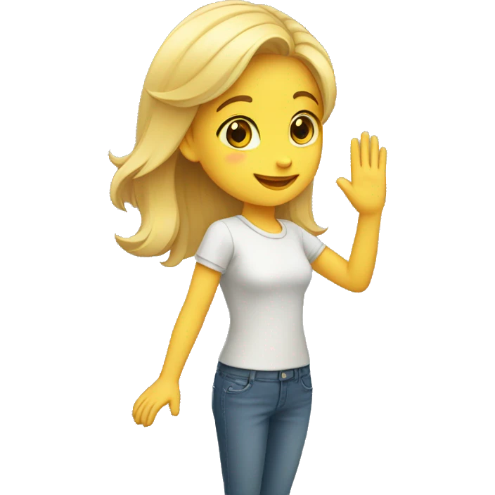 girl giving high five emoji