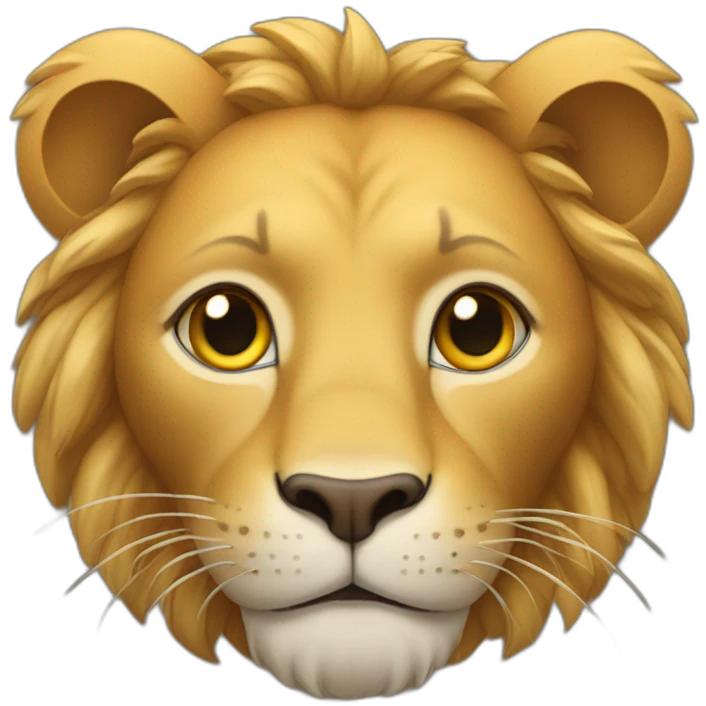 Un chat sur un lion emoji