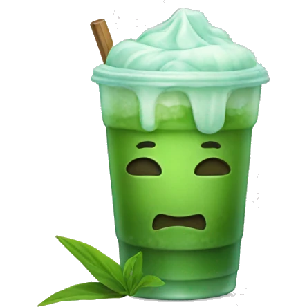Iced matcha emoji