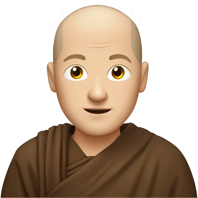 white middle age male human frier monk with buzz cut square jaw emoji