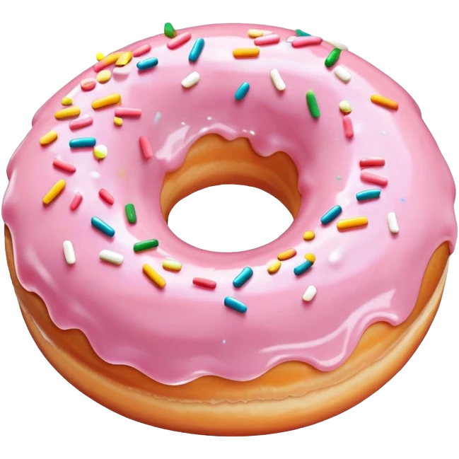Donut with pale pink cream emoji
