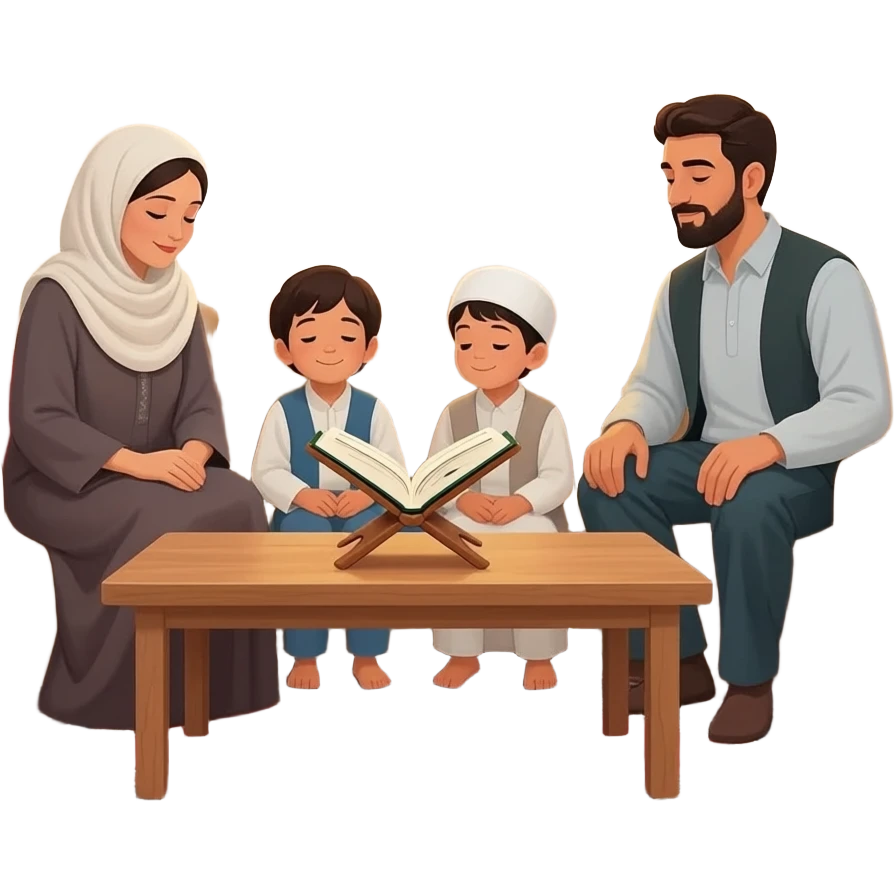 no conflict at home  between family islam emoji