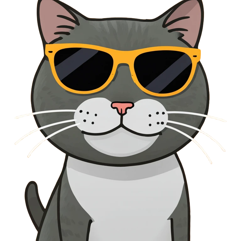 Cat with sunglasses emoji