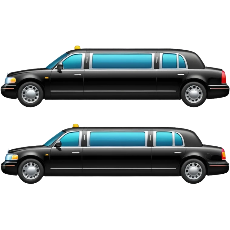limousine, side view, bright colors, simple details emoji