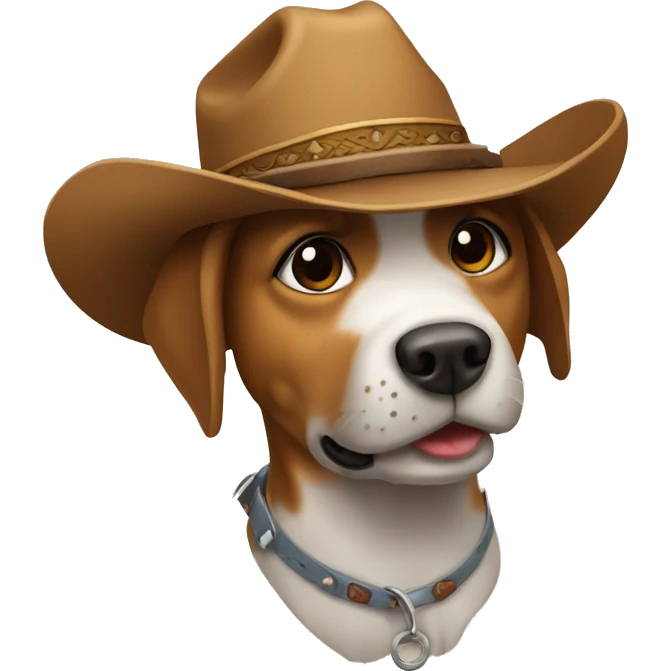 Dog with cowboy hat emoji