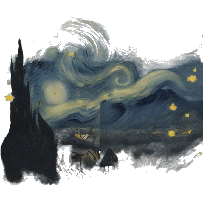 Starry night painting  emoji