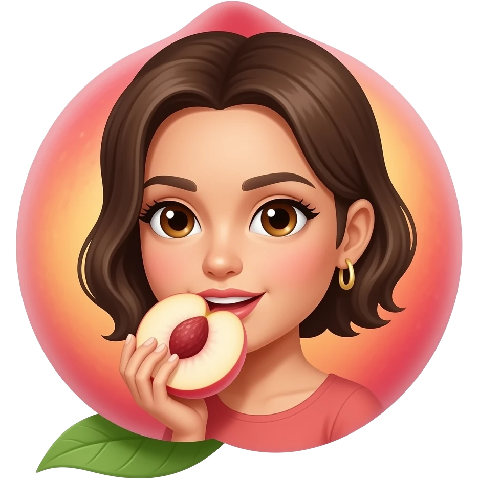 Eating sexy peach emoji