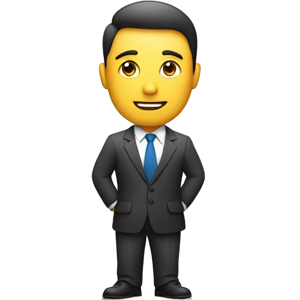 business man with an x icon infront emoji