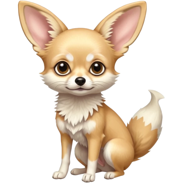 Fennec-Fox-chihuahua-hybrid, full body emoji