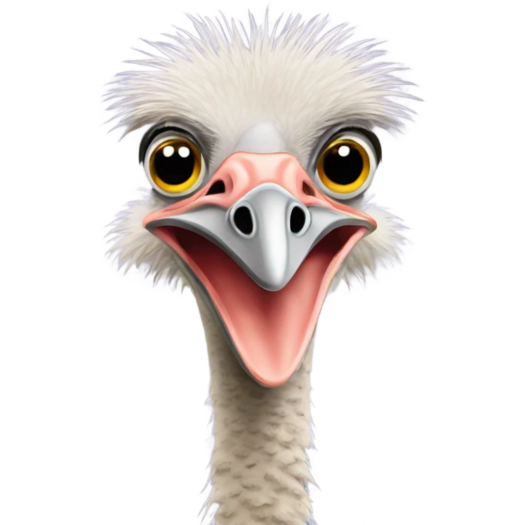 Silly ostrich  emoji