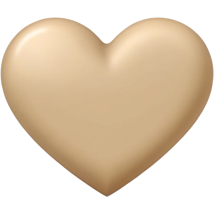Beige heart emoji