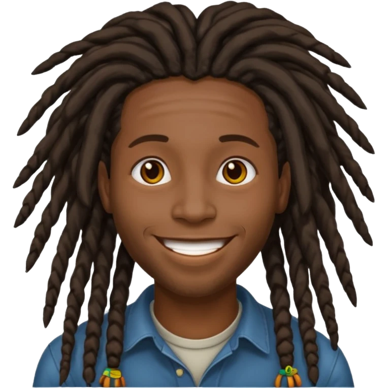 a black african with dreadlocks emoji emoji