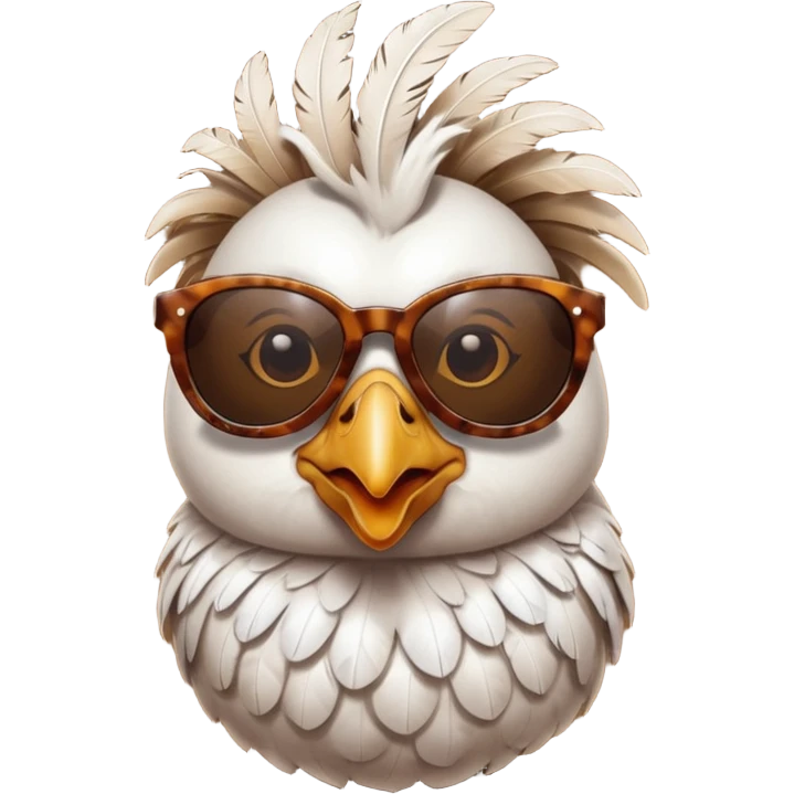 Chicken with sunglasses emoji