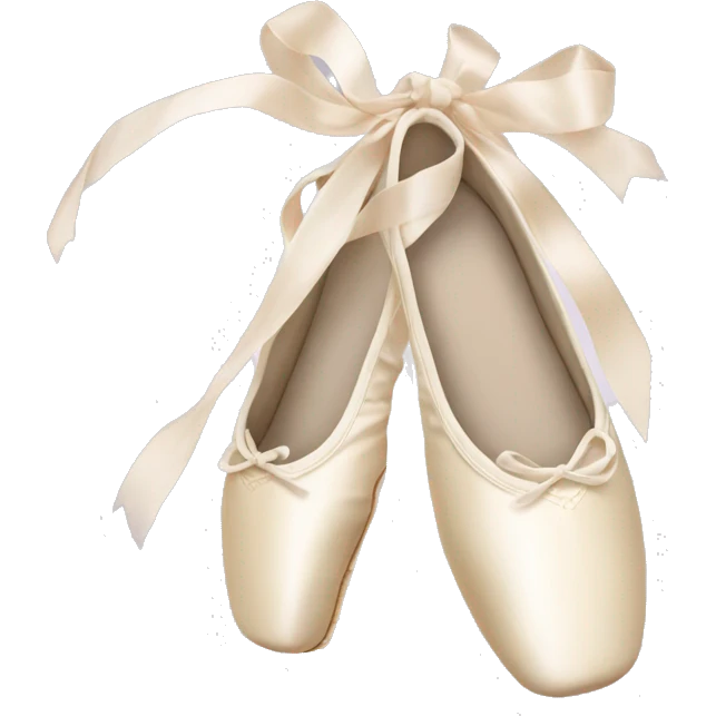 Ballet ivory pointe shoes  emoji