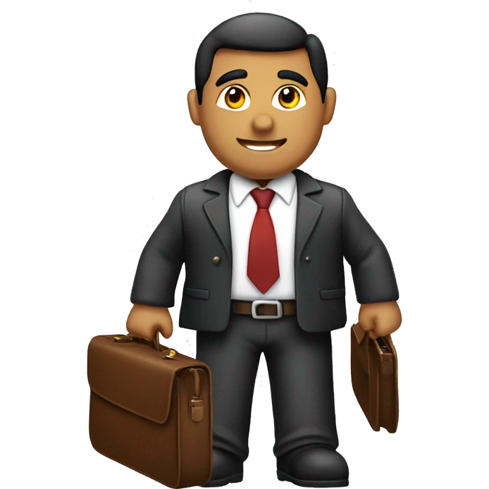 latino Business man holding briefcase  emoji
