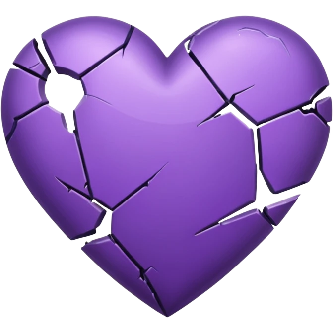 Corazón morado roto  emoji