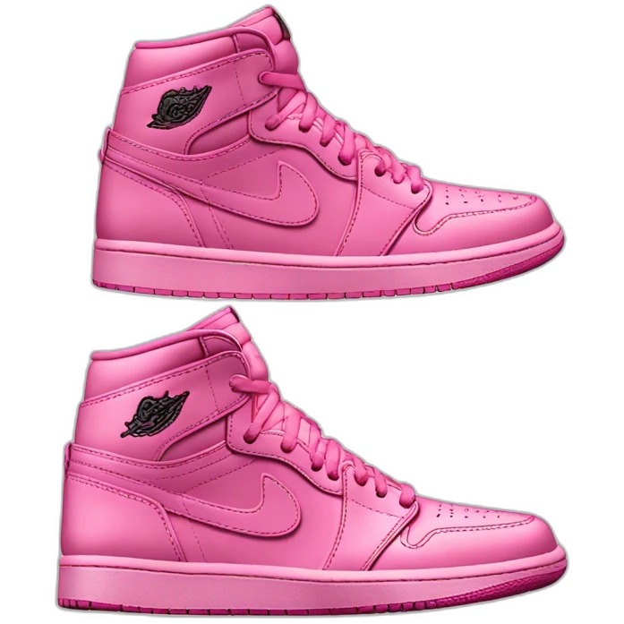 Jordan 1 pink Valentin emoji
